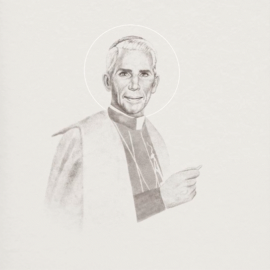 Drawing of Fulton Sheen